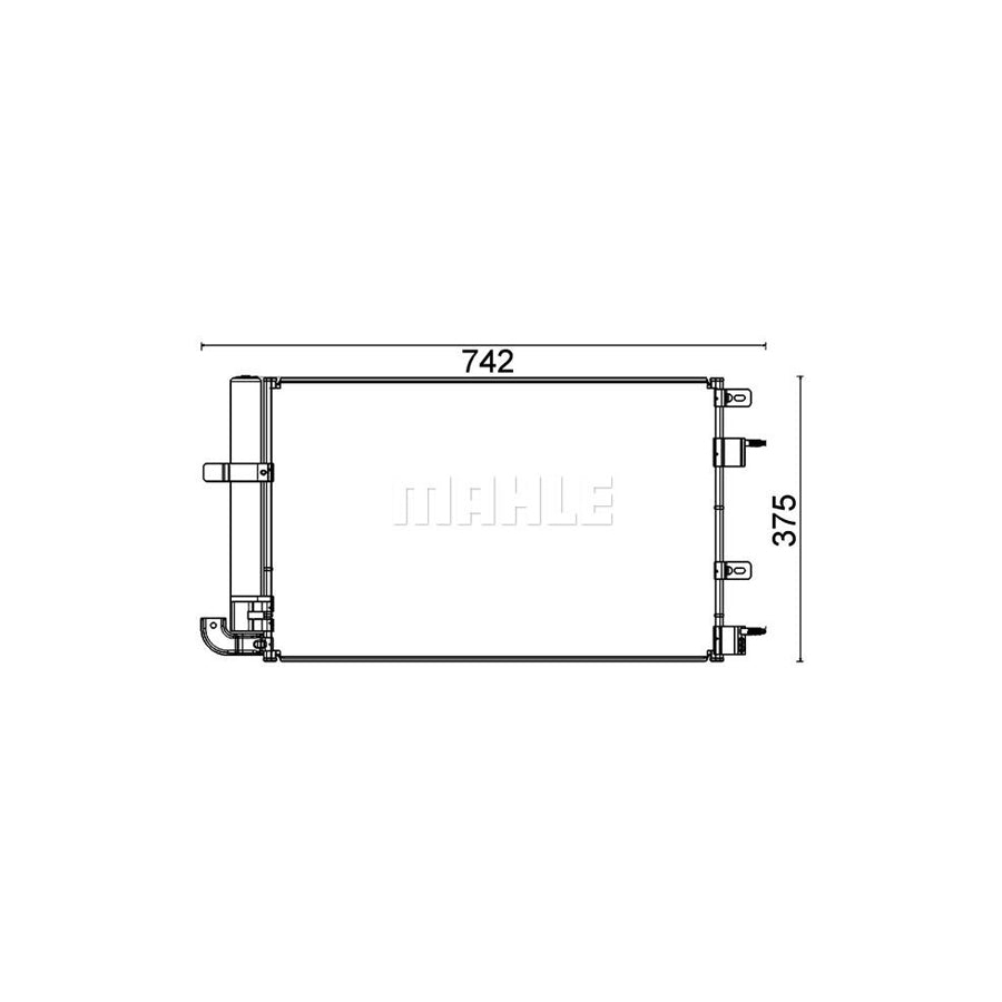 MAHLE ORIGINAL AC 703 000P Air conditioning condenser with dryer