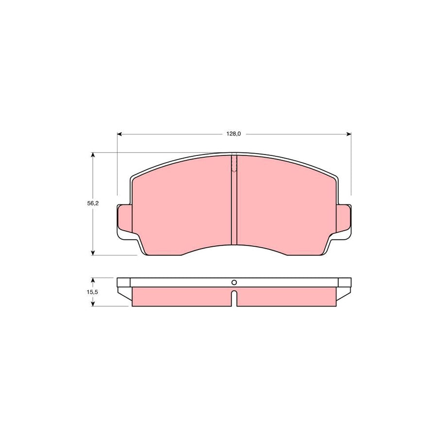 TRW Gdb828 Brake Pad Set For Mazda E Series Van Not Prepared For Wear Indicator