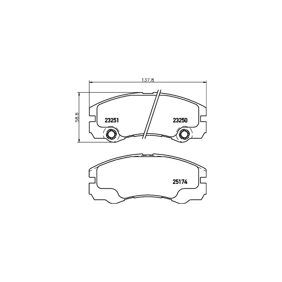 Hella 8DB 355 017 131 Brake Pad Set Prepared For Wear Indicator