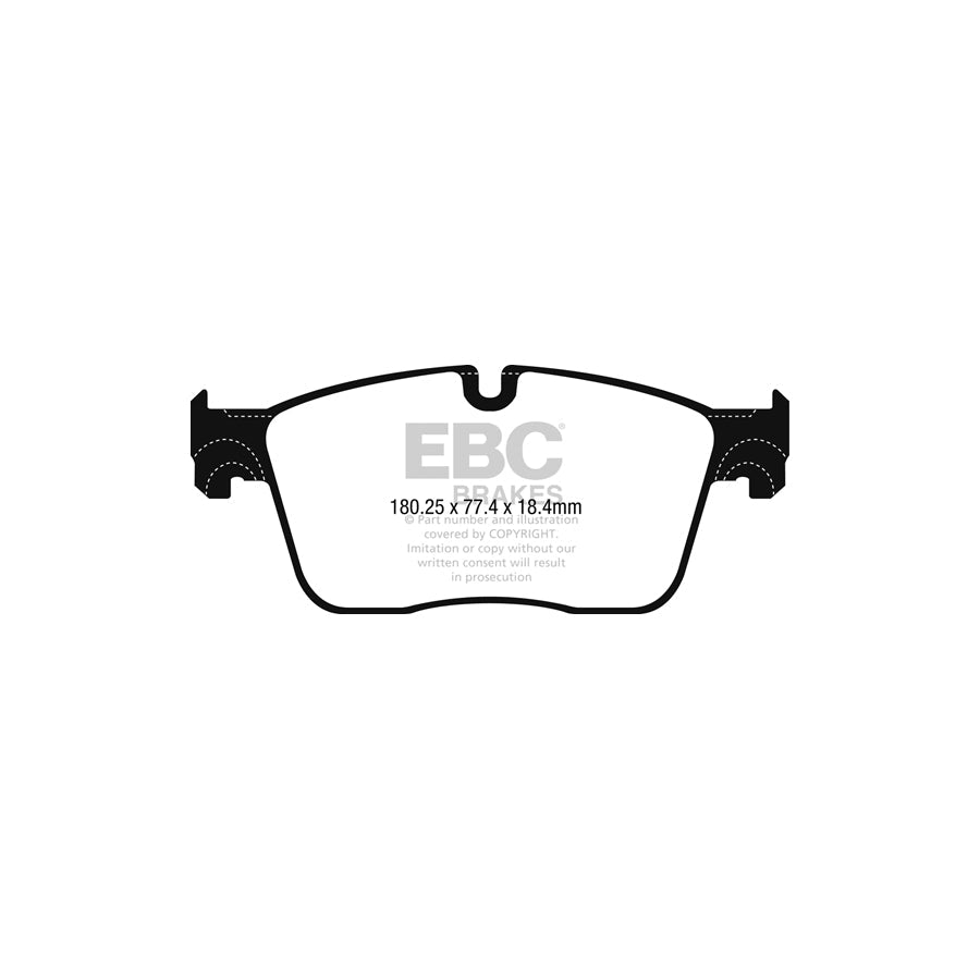 EBC PD08KF682 Jaguar Land Rover Yellowstuff Front Brake Pad & USR Disc Kit - ATE Caliper (Inc. F-Pace, I-Pace, Range Rover Velar) 2 | Duco Car Parts UK Car Parts