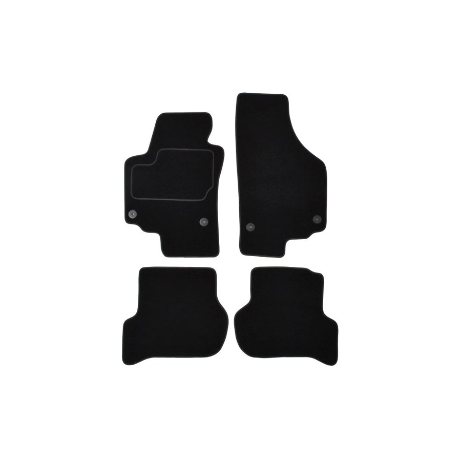 MAMMOOTH A041 SET45 PRM 01 Floor mat set for SEAT Altea XL (5P5, 5P8) Textile, Front and Rear, Quantity: 4, Black