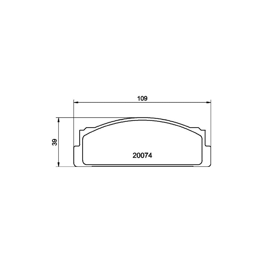 Hella 8DB 355 007 101 Brake Pad Set Not Prepared For Wear Indicator
