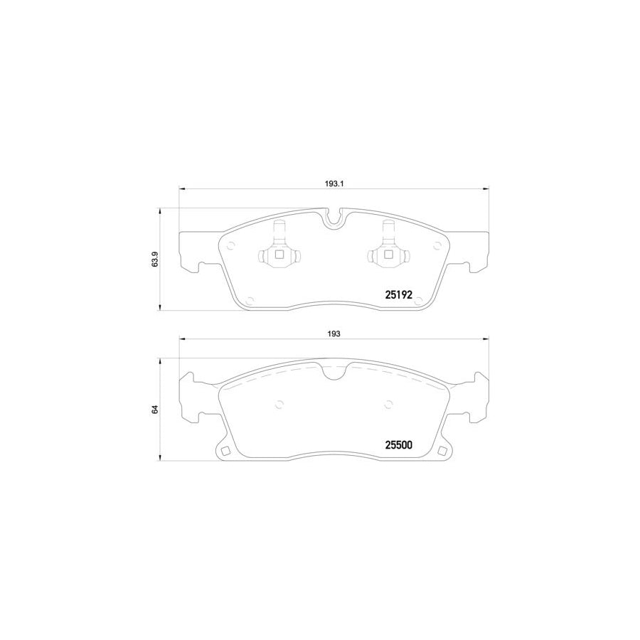 Brembo P 50 108 Brake Pad Set Prepared For Wear Indicator
