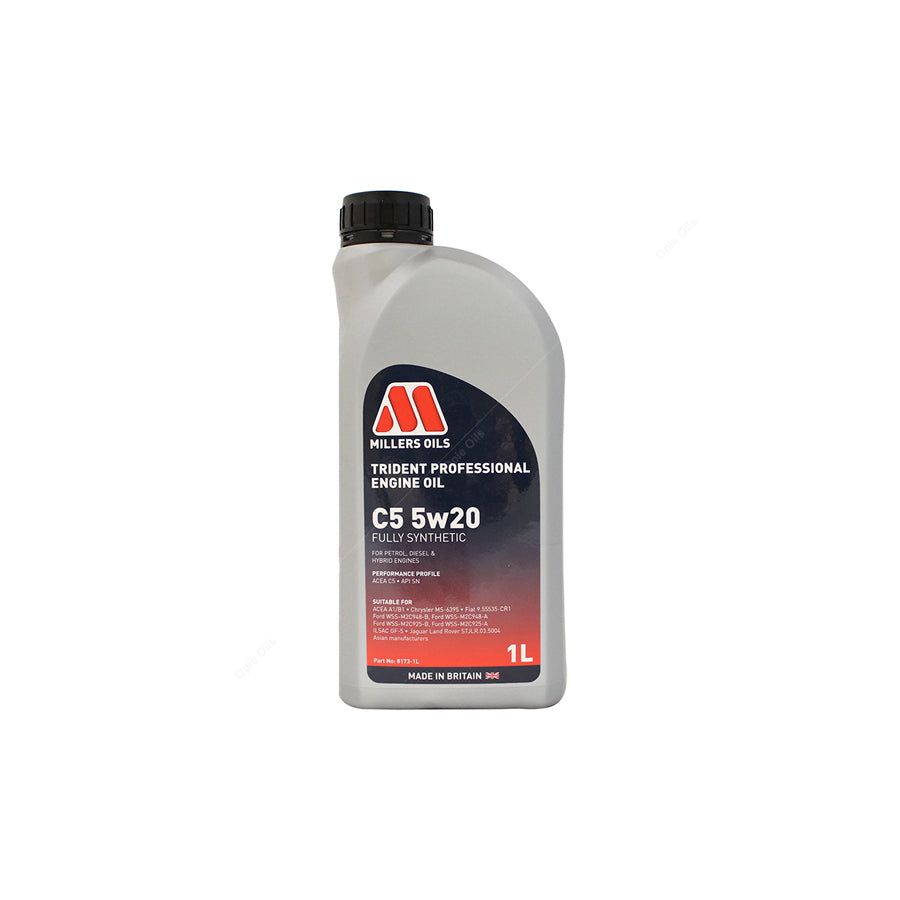 Millers Oils Trident Professional C5 5W-20 Fully Synthetic Engine Oil 1l