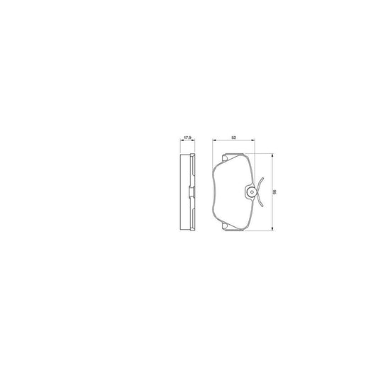 Bosch 0986490550 Brake Pad Set Suitable For Mercedes Benz 190 W201 With Mounting Manual BP770