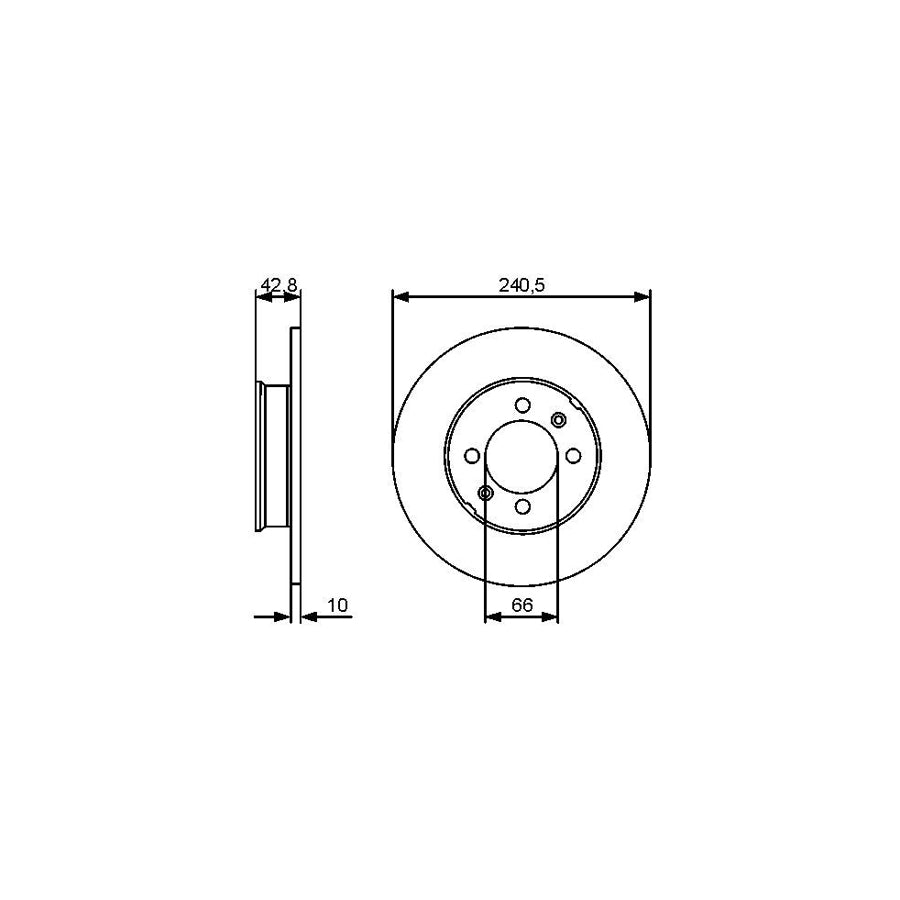 BOSCH 0 986 479 478 Brake Disc Solid Oiled