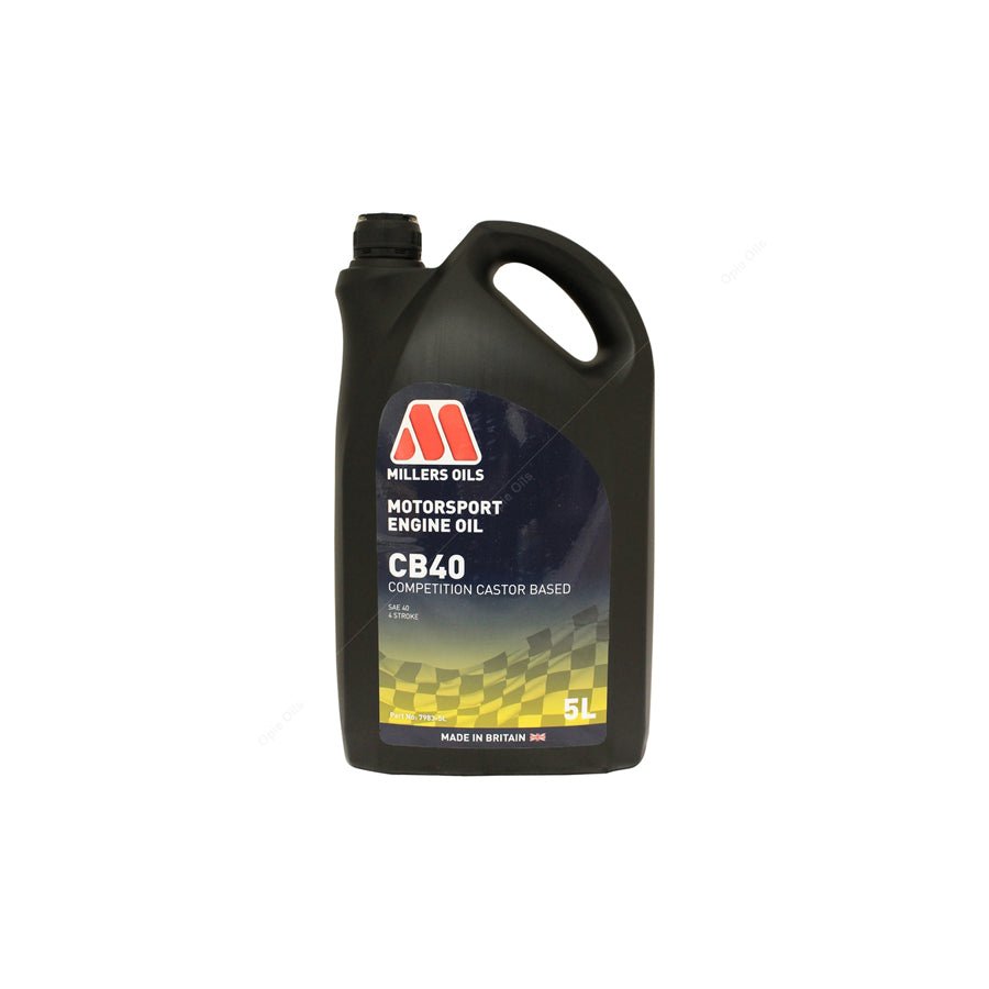 Millers Oils Motorsport CB40 SAE 40 Competition Castor Based Engine Oil 5l