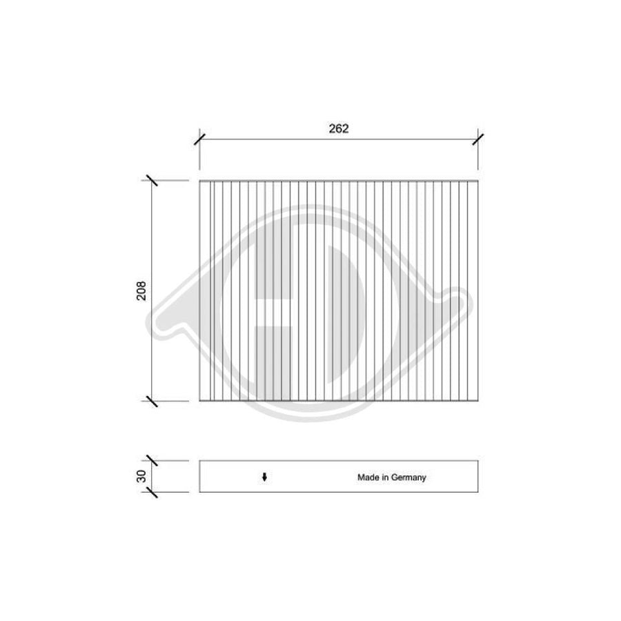 Diederichs Dci0221 Pollen Filter For Hyundai Santa Fe Ii (Cm) | Duco Car Parts UK Car Parts