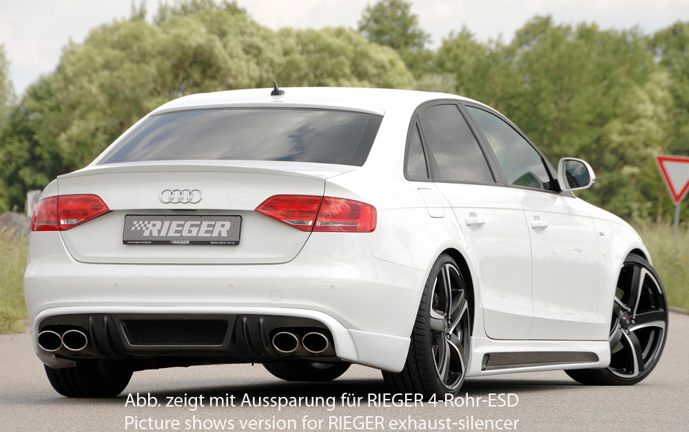Rieger 00099080 Audi B8 B81 A4 Rear Diffuser for Tailpipe Left & Right - Carbon-Look