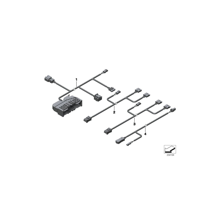 Genuine BMW 61129336951 F25 F26 Adapter Line For Lumbar/Backrest Width (Inc. X4 20dX, X4 28iX & X3 20dX) | Duco Car Parts UK Car Parts
