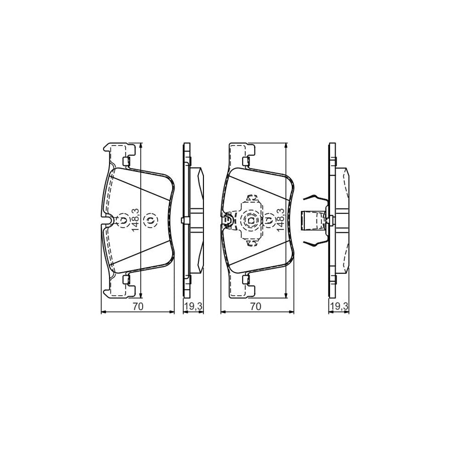 Bosch 0986Tb3149 Brake Pad Set