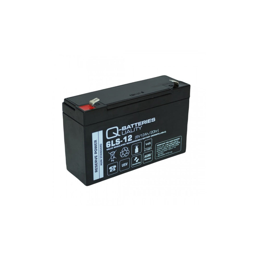Q-Batteries 6LS12 6V 12Ah leadfleece rechargeable battery / AGM VRLA with VdS