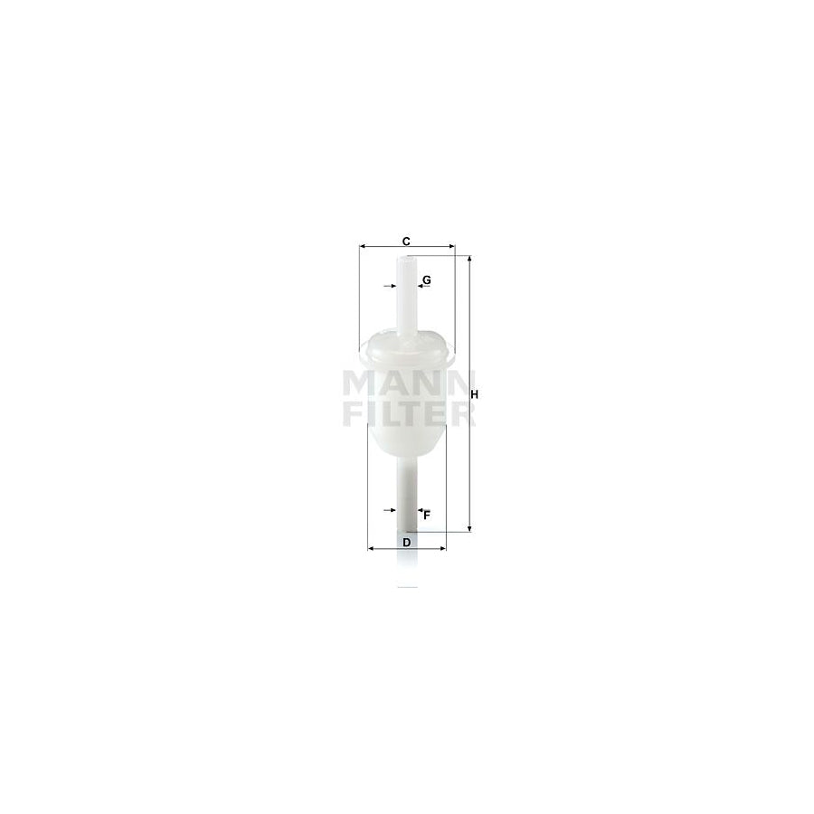 MANN-FILTER WK 31/4 Fuel filter In-Line Filter
