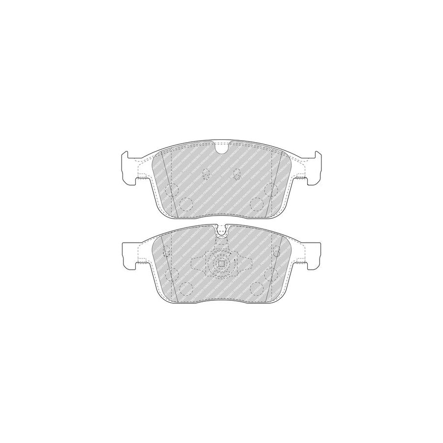 Ferodo Fdb4943 Brake Pad Set For Volvo Xc60 I 156 Prepared For Wear Indicator With Piston Clip Without Accessories