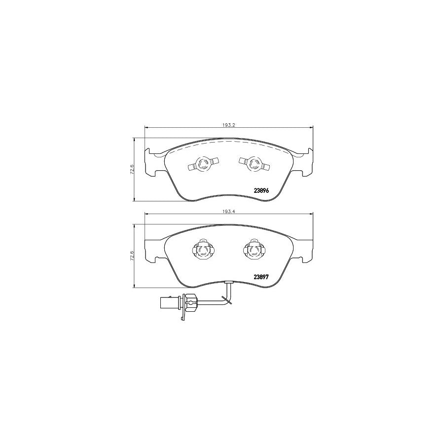 Hella 8DB 355 009 211 Brake Pad Set With Integrated Wear Warning Contact