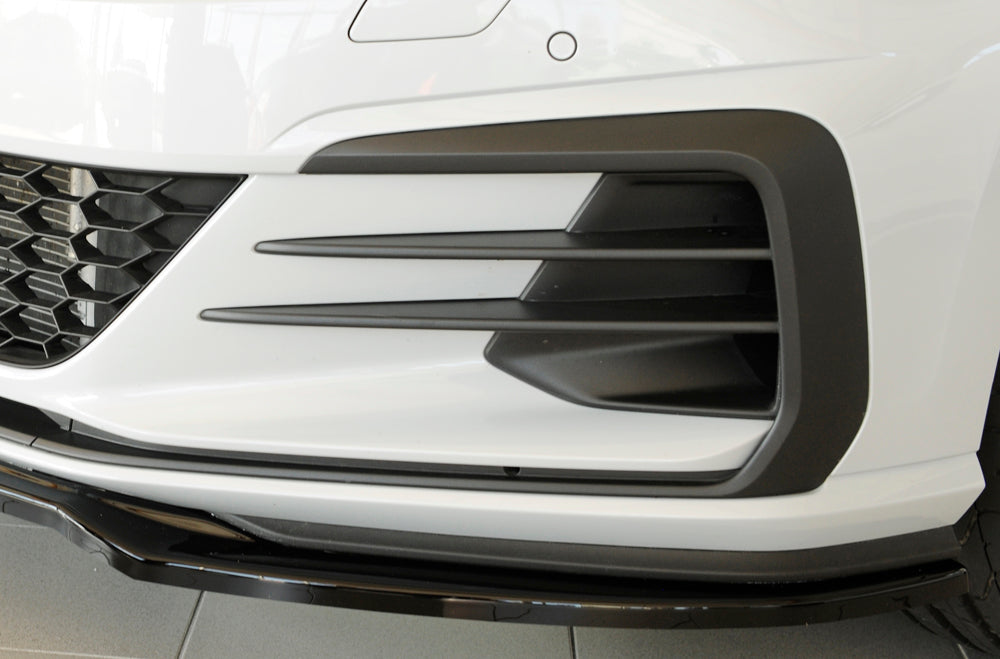 Rieger 00088148 VW Mk7 Golf Front Splitter (GTI, GTD & GTE) - Glossy Black