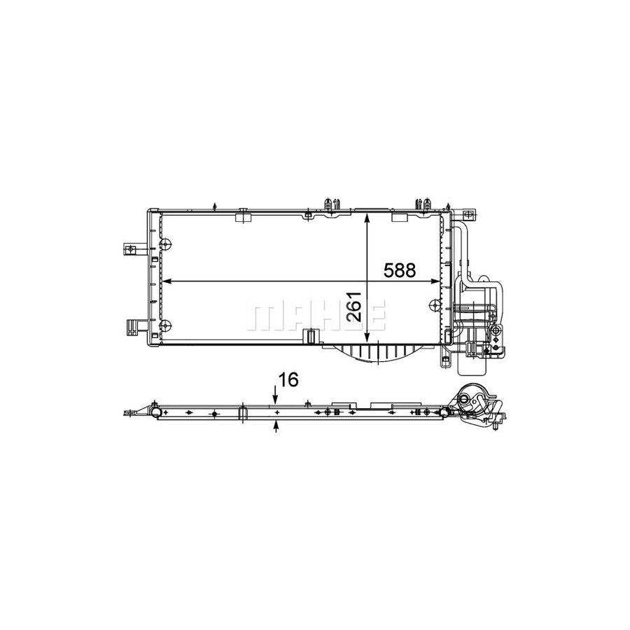 MAHLE ORIGINAL AC 336 000P Air conditioning condenser with dryer