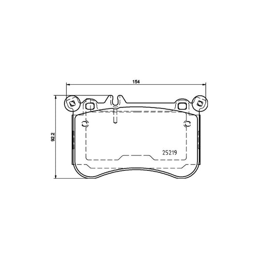 Hella 8DB 355 019 671 Brake Pad Set Prepared For Wear Indicator With Counterweights