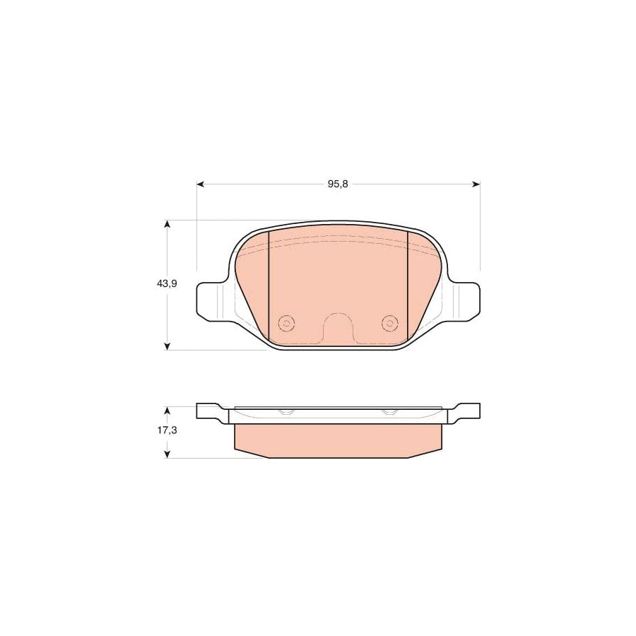 TRW Gdb1646 Brake Pad Set Not Prepared For Wear Indicator With Brake Caliper Screws With Accessories