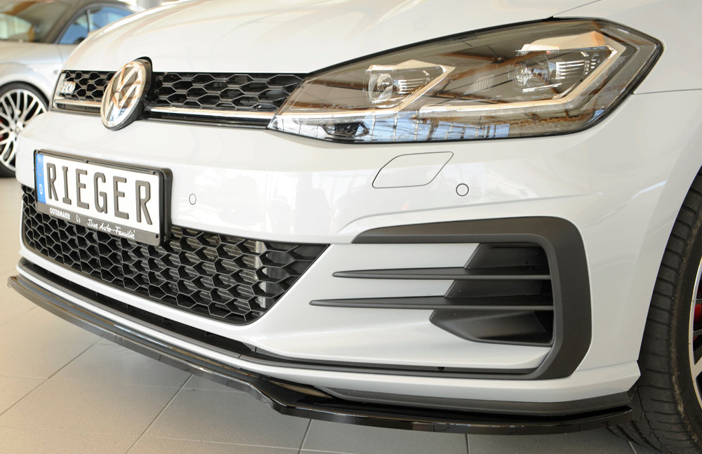 Rieger 00088148 VW Mk7 Golf Front Splitter (GTI, GTD & GTE) - Glossy Black