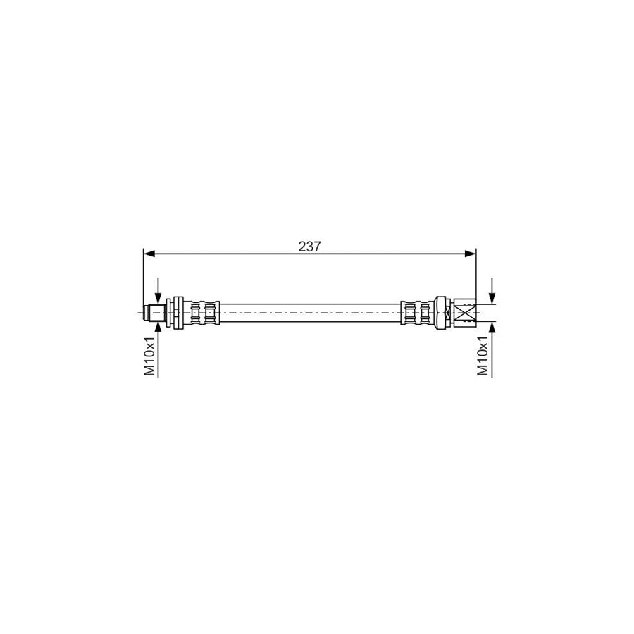 BOSCH 1 987 476 564 Brake Hose 205Mm M10X1
