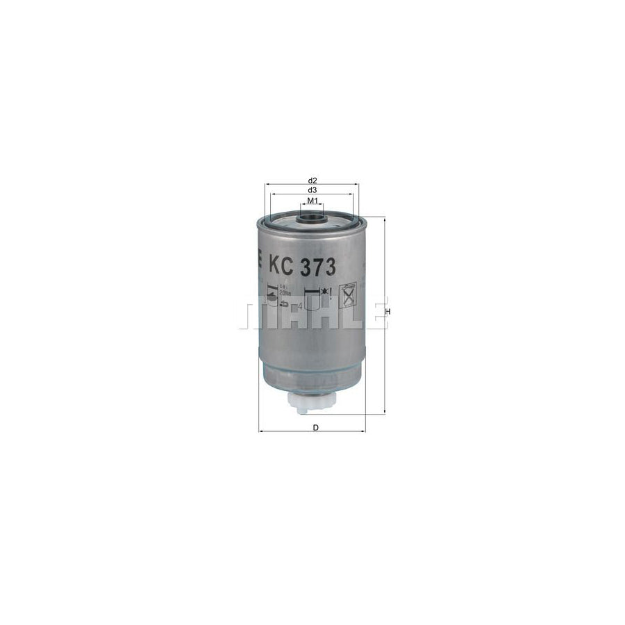 MAHLE ORIGINAL KC 373 Fuel filter Spin-on Filter