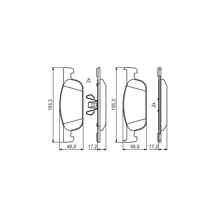 Bosch 0986495424 Brake Pad Set BP2056