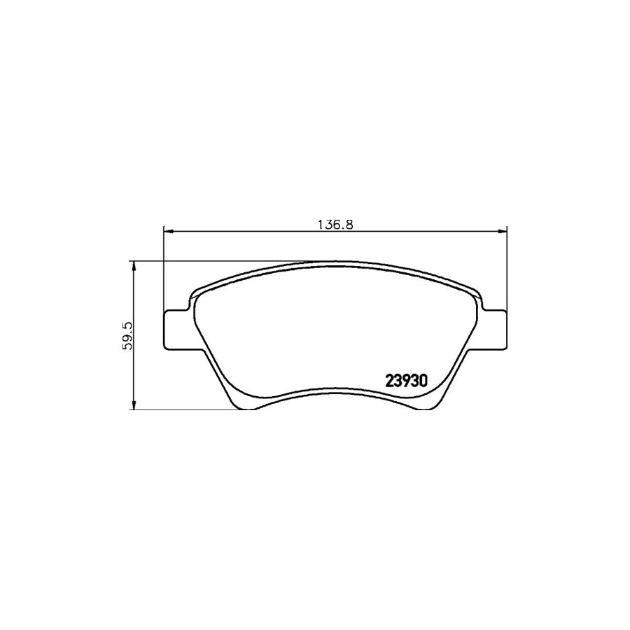 Hella 8DB 355 010 541 Brake Pad Set Not Prepared For Wear Indicator With Brake Caliper Screws With Accessories