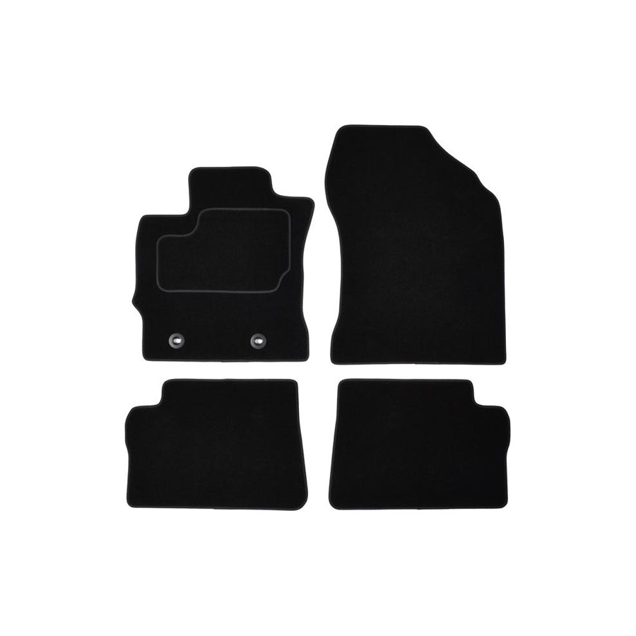 CUSTOPOL Tailored TOY15C Floor mat set for TOYOTA Auris Hatchback (E18) Textile, Front and Rear, Quantity: 4, Black
