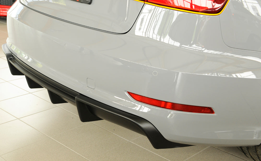 Rieger 00056807 Audi 8V A3 Rear Diffuser for Twin Tailpipe Left - Matte Black