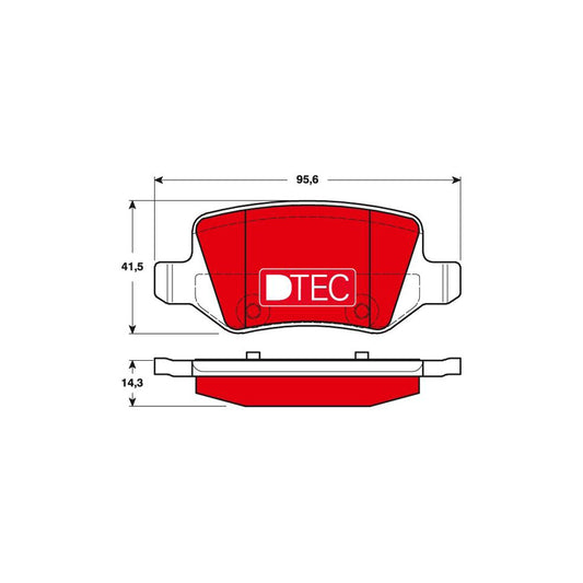 TRW Dtec Cotec Gdb1481Dte Brake Pad Set Not Prepared For Wear Indicator With Brake Caliper Screws With Accessories