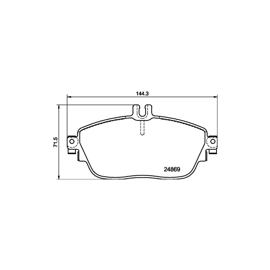 Hella 8DB 355 019 721 Brake Pad Set Prepared For Wear Indicator