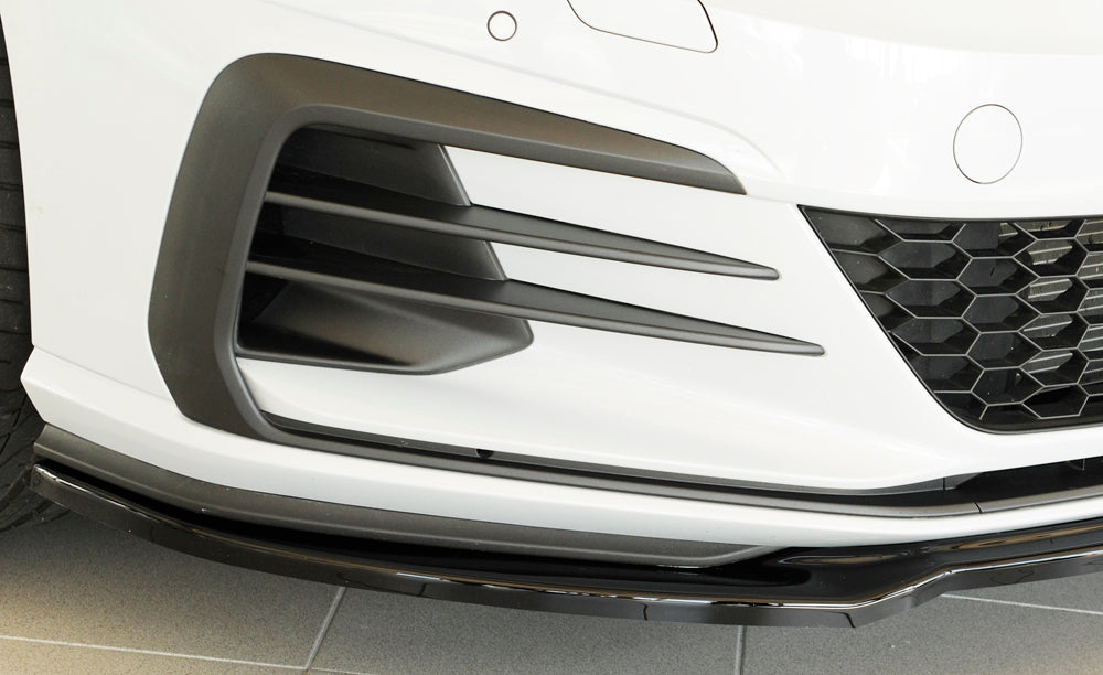 Rieger 00088148 VW Mk7 Golf Front Splitter (GTI, GTD & GTE) - Glossy Black