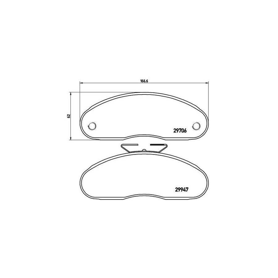 Brembo P 68 013 Brake Pad Set Excl Wear Warning Contact