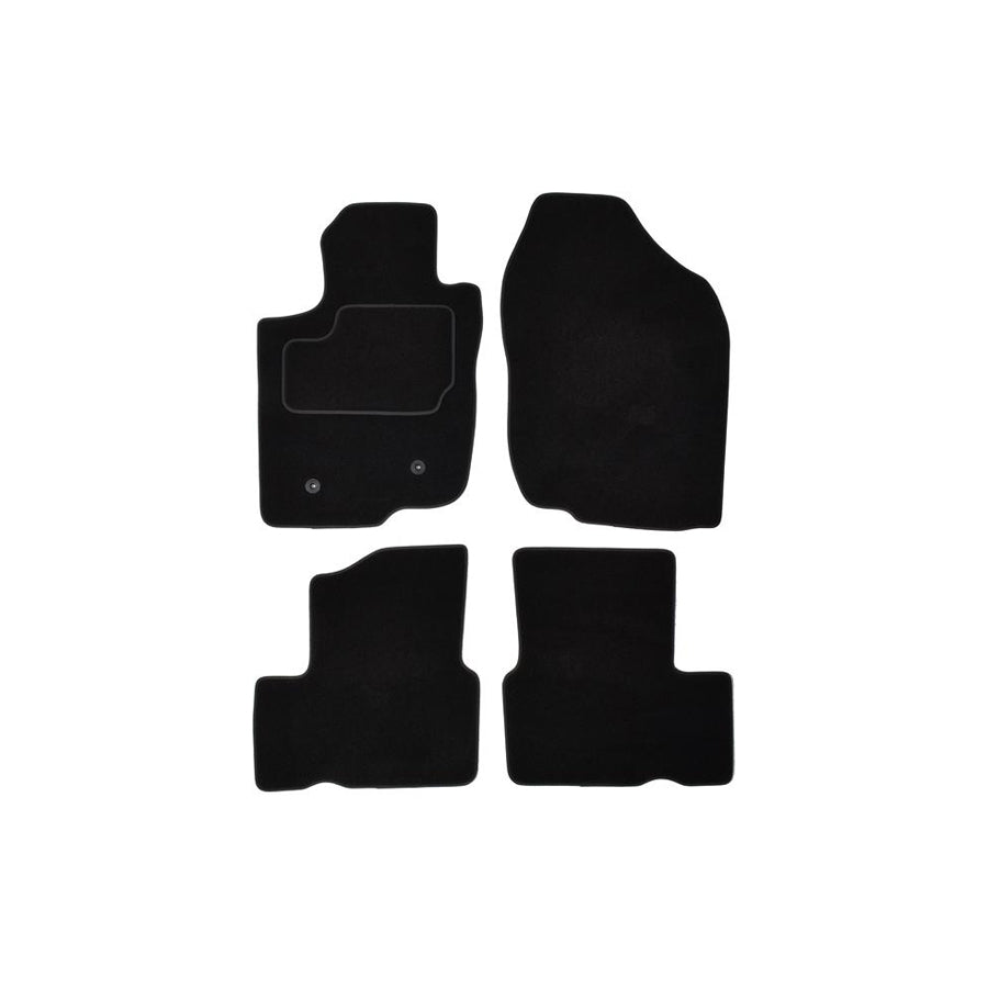 CUSTOPOL Tailored TOY335C Floor mat set for TOYOTA RAV4 III Off-Road (XA30) Textile, Front and Rear, Quantity: 4, Black