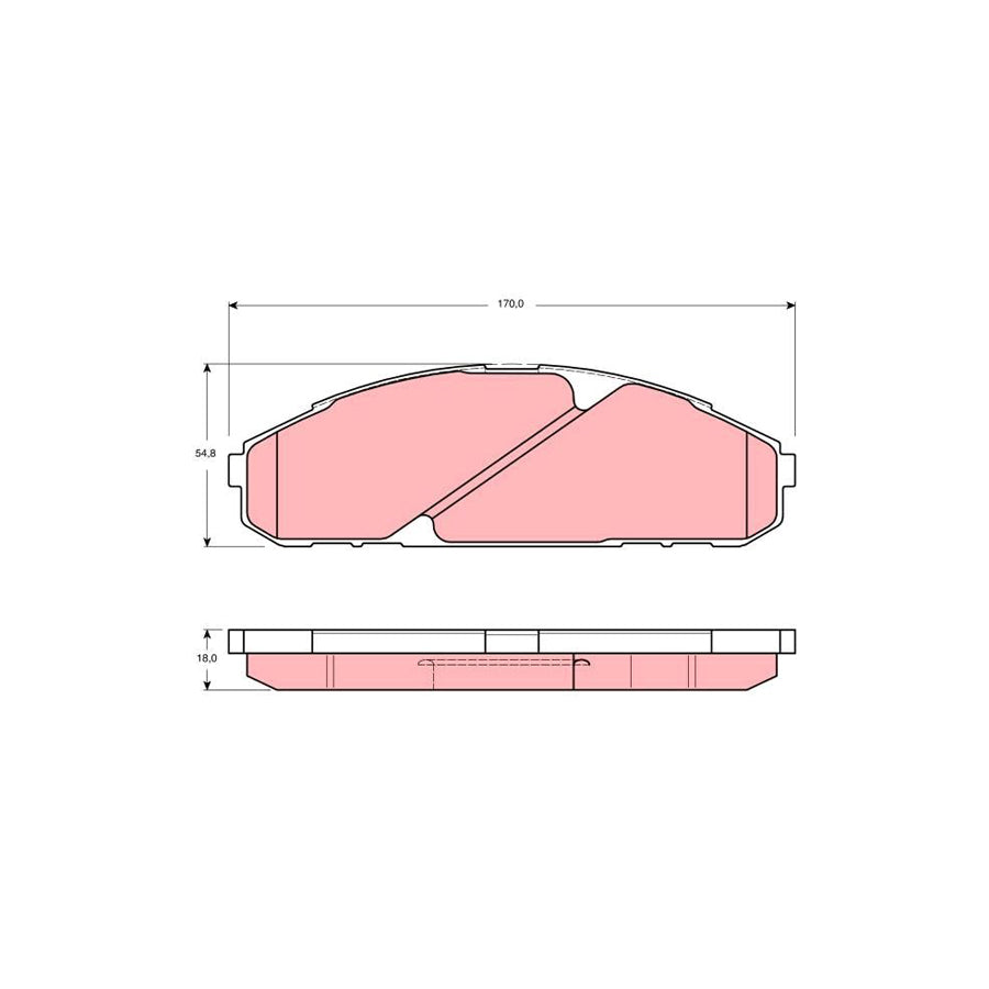 TRW Gdb3394 Brake Pad Set For Nissan Patrol Gr Iv Off Road Y60 Gr Not Prepared For Wear Indicator