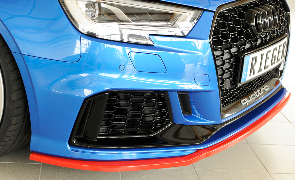 Rieger 00056810 Audi 8V RS3 Front Splitter - Matte Black