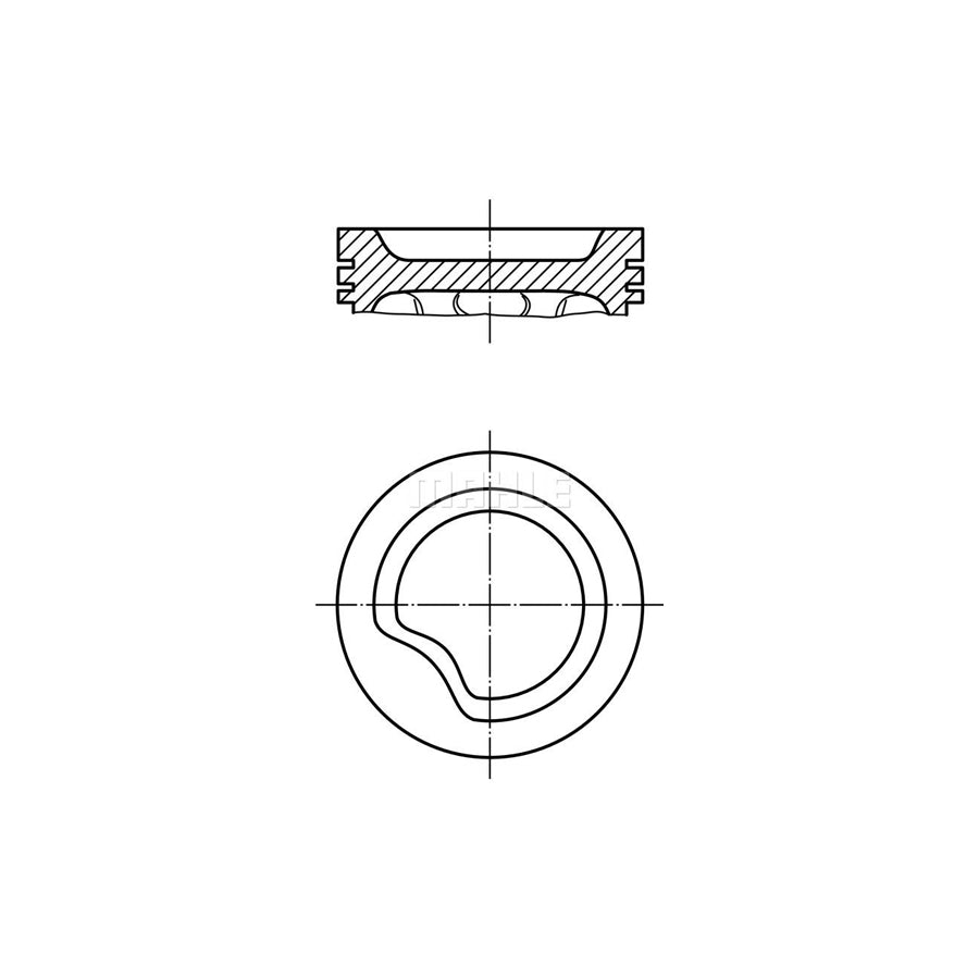 MAHLE ORIGINAL 011 06 00 Piston 77,6 mm, without cooling duct