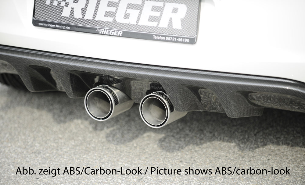 Rieger 00088146 VW Mk6 Golf Rear Diffuser for Twin Tailpipe Centre - Glossy Black