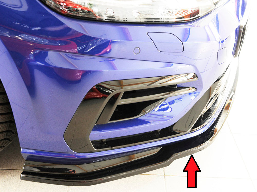 Rieger 00088150 VW Mk7 Mk7-Line Golf R Front Splitter - Glossy Black