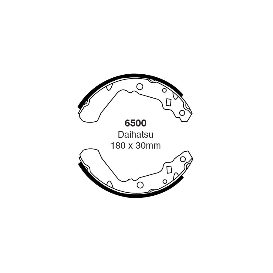 EBC 6500 Daihatsu Mira Rear Brake Shoes 1 | Duco Car Parts UK Car Parts