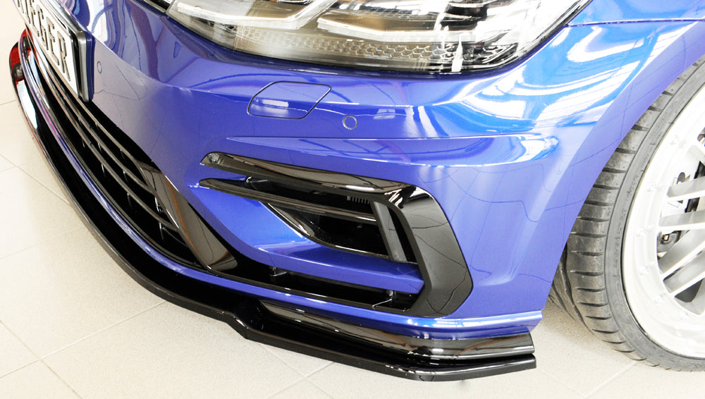 Rieger 00088150 VW Mk7 Mk7-Line Golf R Front Splitter - Glossy Black