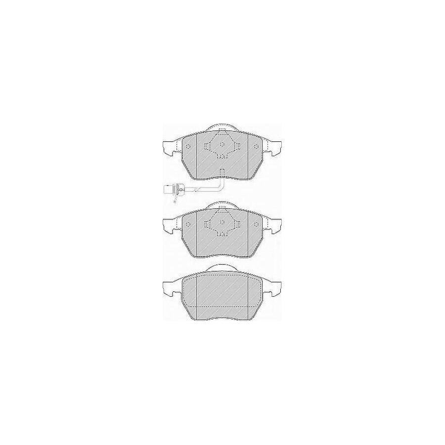 Ferodo Sl Fsl1496 Brake Pad Set Incl Wear Warning Contact With Piston Clip
