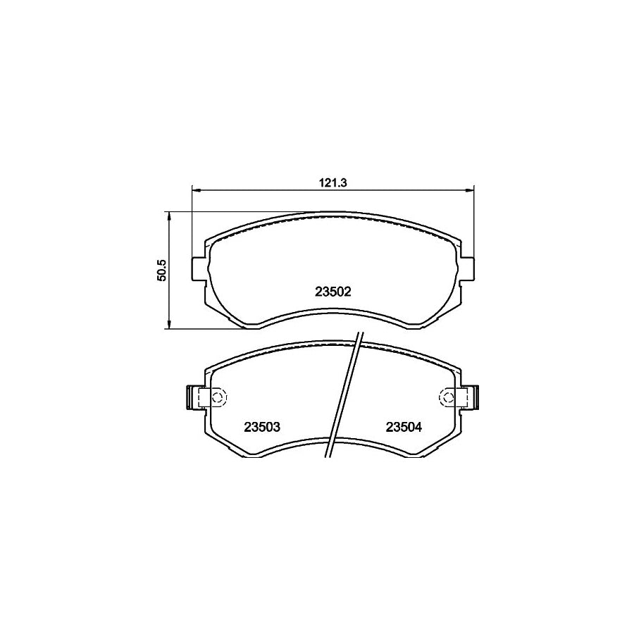 Hella 8DB 355 017 201 Brake Pad Set With Acoustic Wear Warning