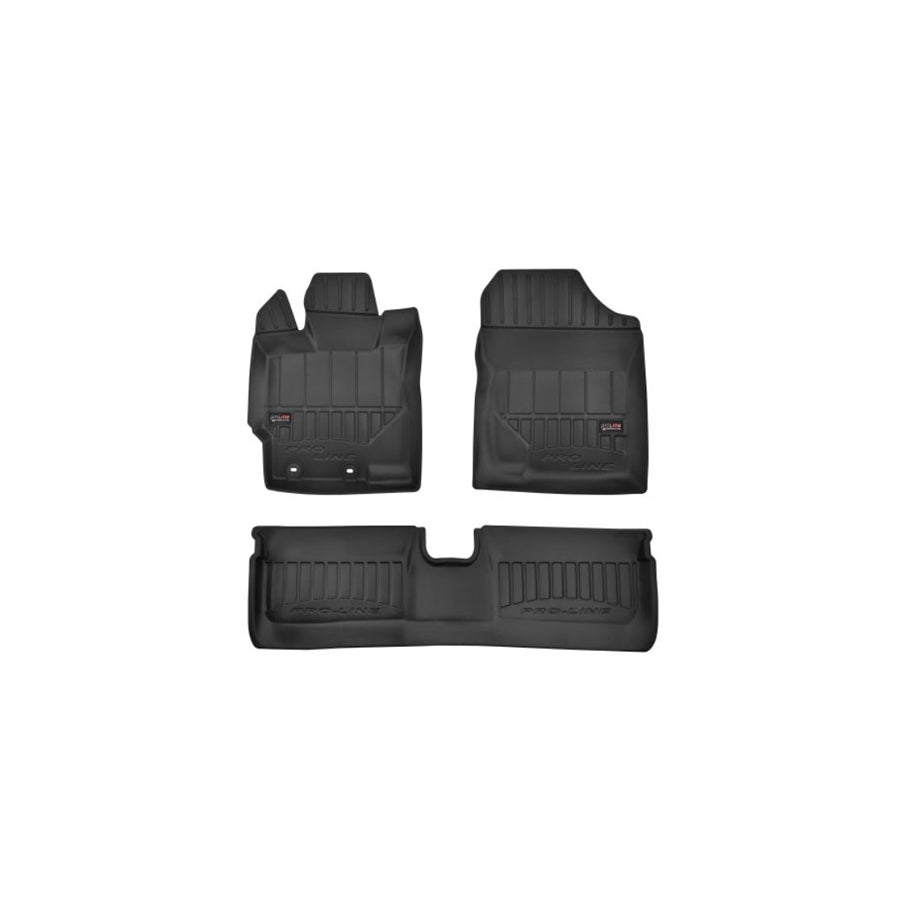 FROGUM Tailored 3D407749 Floor mat set for TOYOTA YARIS Elastomer, Front and Rear, Quantity: 4, Black, (LHD)