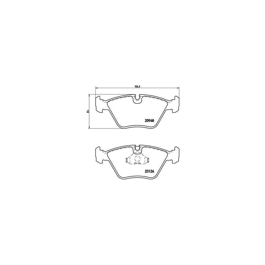 Brembo P 36 007 Brake Pad Set Prepared For Wear Indicator