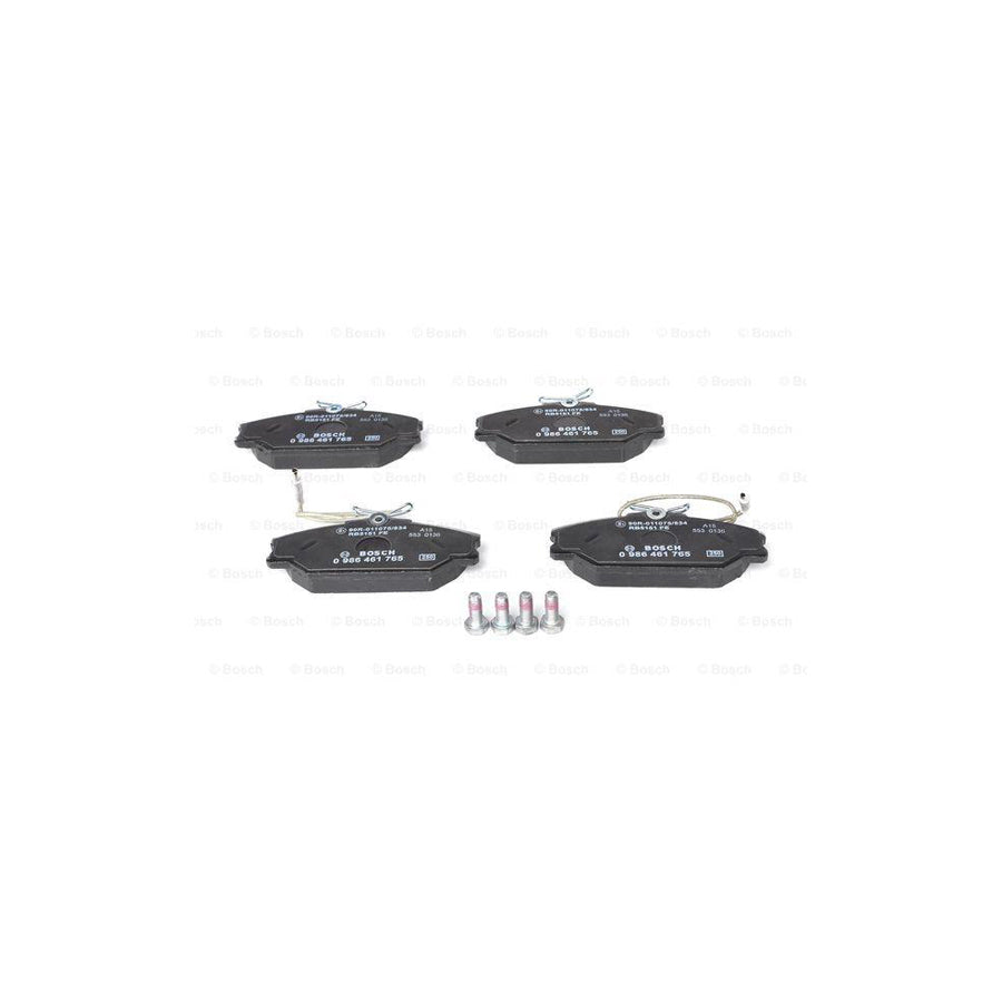 Bosch 0986461765 Brake Pad Set With Integrated Wear Sensor With Anti Squeak Plate With Bolts Screws With Accessories BP613