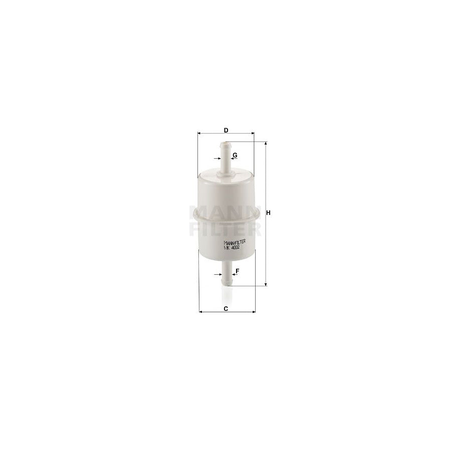 MANN-FILTER WK 4002 Fuel filter for IVECO Daily In-Line Filter
