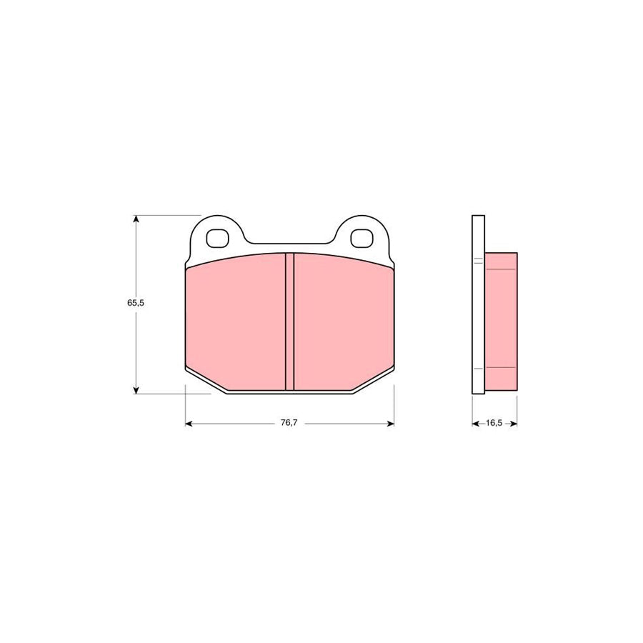 TRW Gdb611 Brake Pad Set Not Prepared For Wear Indicator