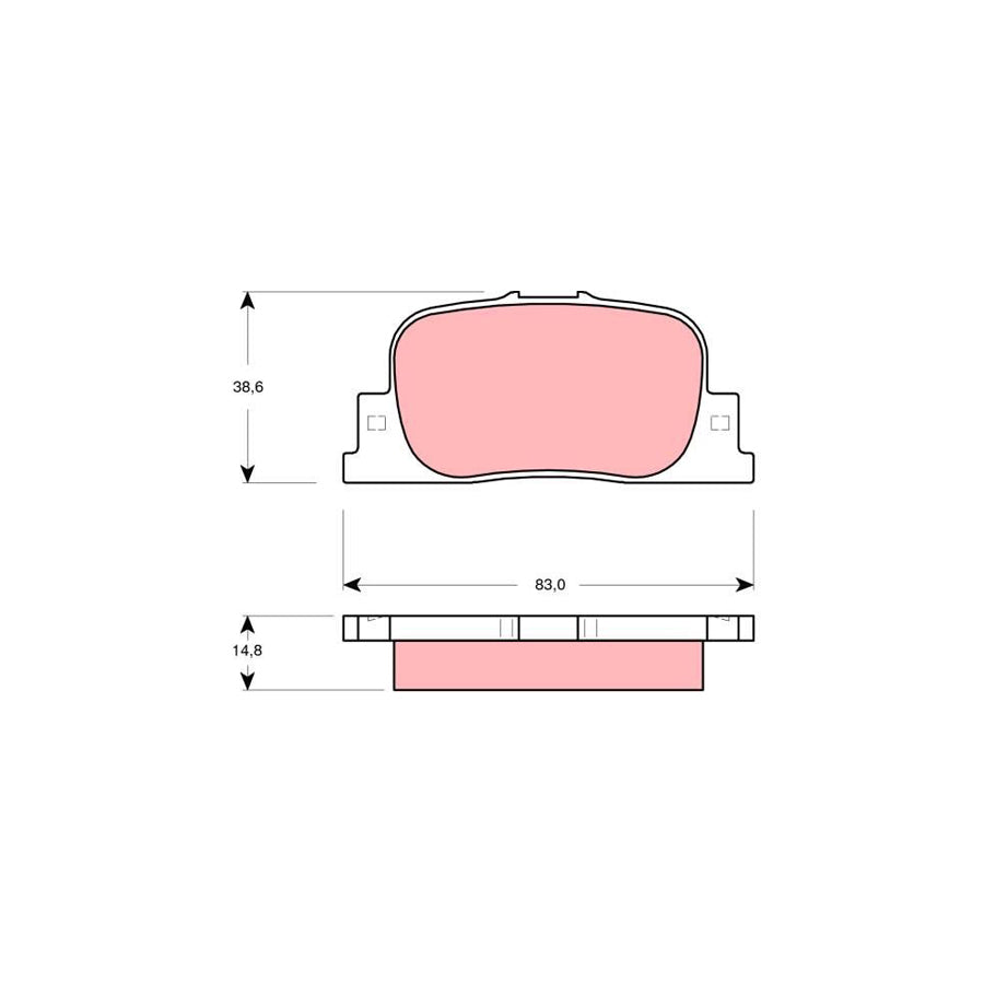 TRW Gdb3278 Brake Pad Set Not Prepared For Wear Indicator